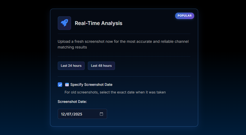 Screenshot Finder Interface